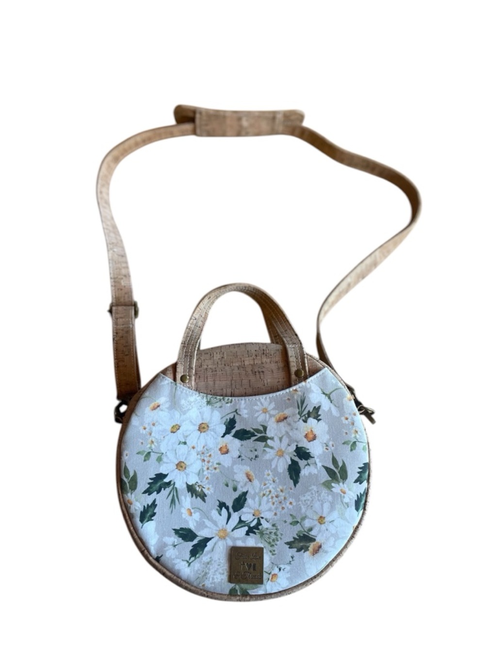 Handmade purse Circle Purse Handbag Optional Crossbody cork